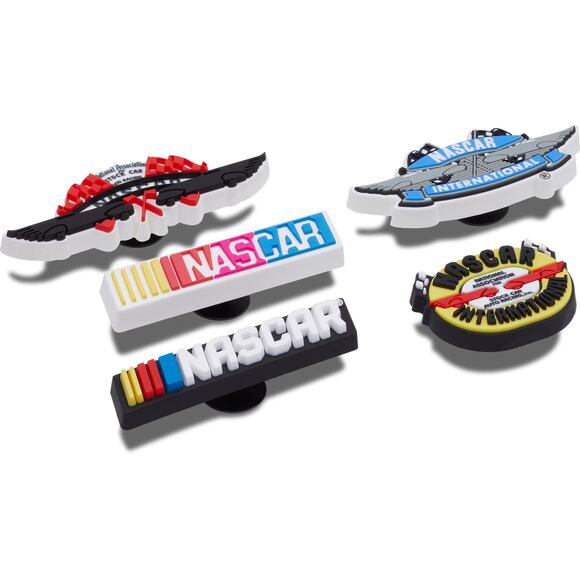 Crocs NASCAR Stock Car Racing Motorsports Jibbitz Charms 5 Pk Shoe Accessories - Picture 3 of 4